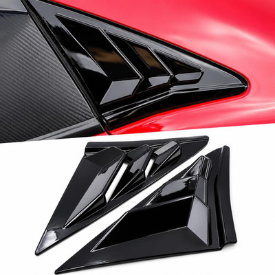 Fensterlamellen für Honda Civic 10. Gen FK7 FK8 Type-R 2016-2021 Schwarz Glanz