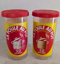 2 boites anciennes publicitaires La Poule Au Pot plastique des années 50-60