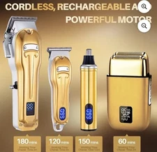 Men's Grooming Set 4 in 1 Multi Function Hair Nose Beard Easy to Use