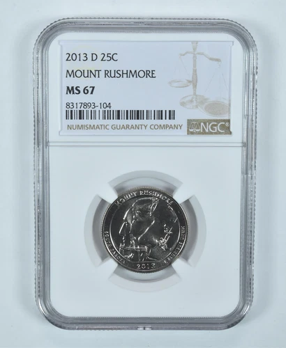 2013-D Washington Quarter Mount Rushmore America The Beautiful MS67 NGC