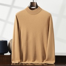 Winter Cashmere Sweater Men's Pullover High Neck Wool Sweater Business Sweaters
