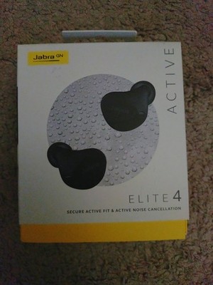 Jabra Elite 4 Active True Wireless Noise Cancelling In-Ear Headphones - Black