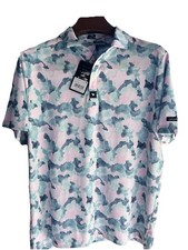 Bad Birdie XL Men  s Core Mirage Oasis Golf Polo NWT short Sleeves Performance