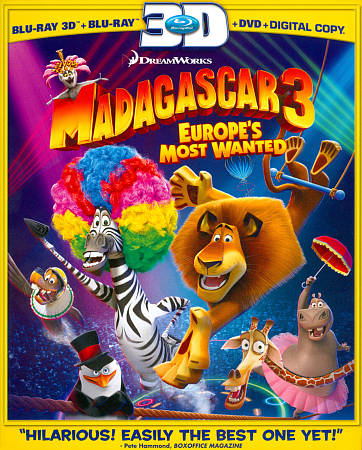 Madagascar 3: Europes Most Wanted (Blu-ray/DVD, 2012, 3-Disc Set