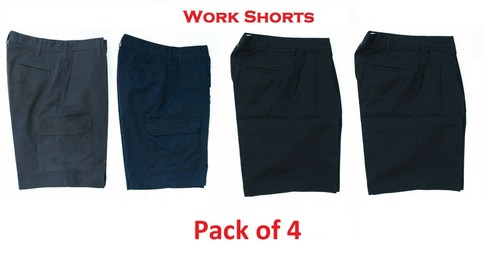 Used Uniform Work Shorts - 4 Pack - Free Shipping 