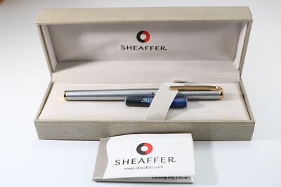 Vintage Sheaffer Mode Nr. 240x gebürstetes Chrom mittlerer Füllfederhalter, GT