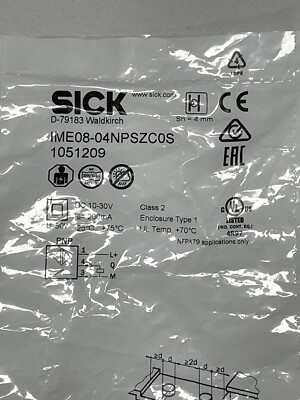 Sick / Induktiver Näherungsschalter / IME08-04NPSZC0S / 1051209