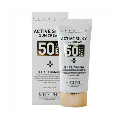 MEDI-PEEL Active Silky Sun Cream - 50ml, Korean Cosmetics, KBeauty, sample