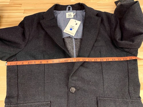 Flint & Tinder Wayfarer Denim Color Jacket Mens XL Wool Blend Blazer Sport Coat - Picture 12 of 15