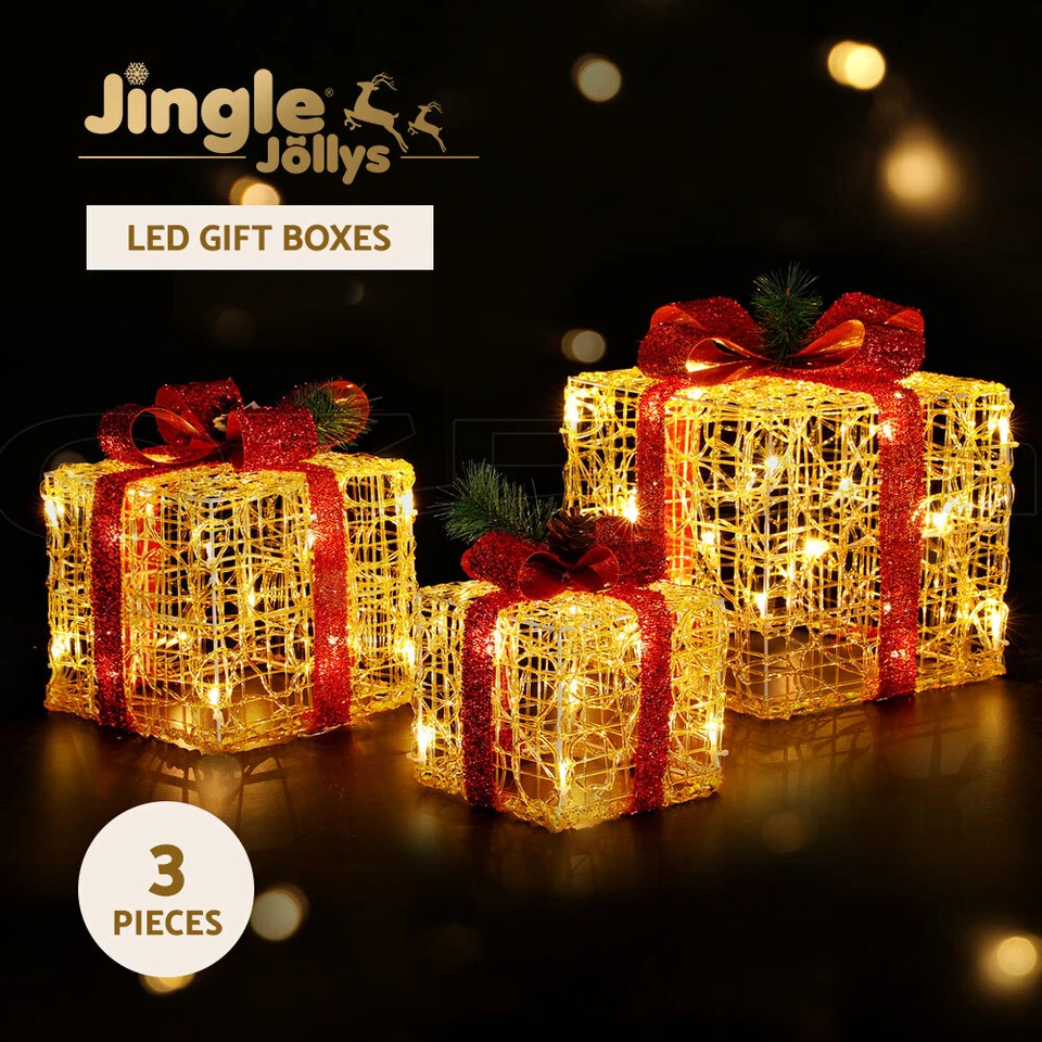 Jingle Jollys Christmas Lights LED Fairy Light Santa Snowman Nutcracker Decor