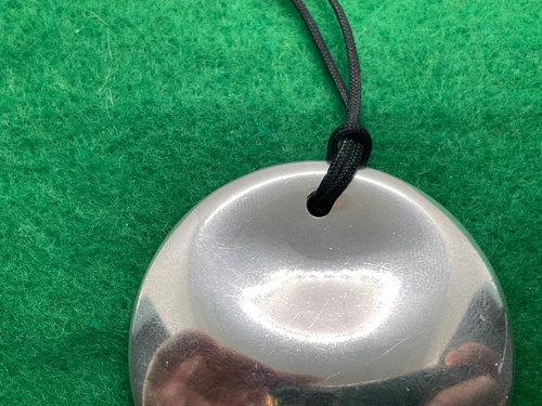 CIONDOLO VINTAGE TIFFANY & CO ELSA PERETTI ARGENTO STERLING DISCO SU CORDA USATO - Foto 3 di 5
