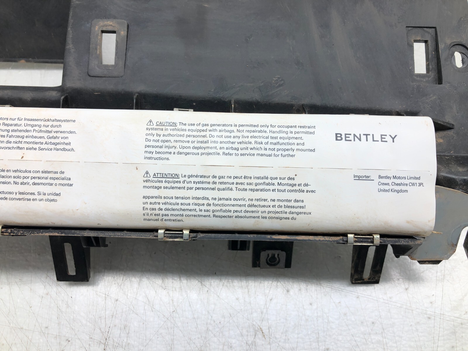 2014-2019 BENTLEY FLYING SPUR LEFT DRIVER FRONT DASH KNEE AIRBAG AIR BAG #NOTES.