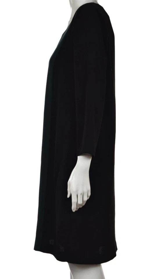 Vestido para mujer DKNY talla M negro verde funda hasta la rodilla manga 3/4 acetato Foto 3 de 4