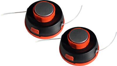2x Fadenkopf Mähkopf Fadenspule Motorsense Freischneider M10 x 1,25 Rot FTC159
