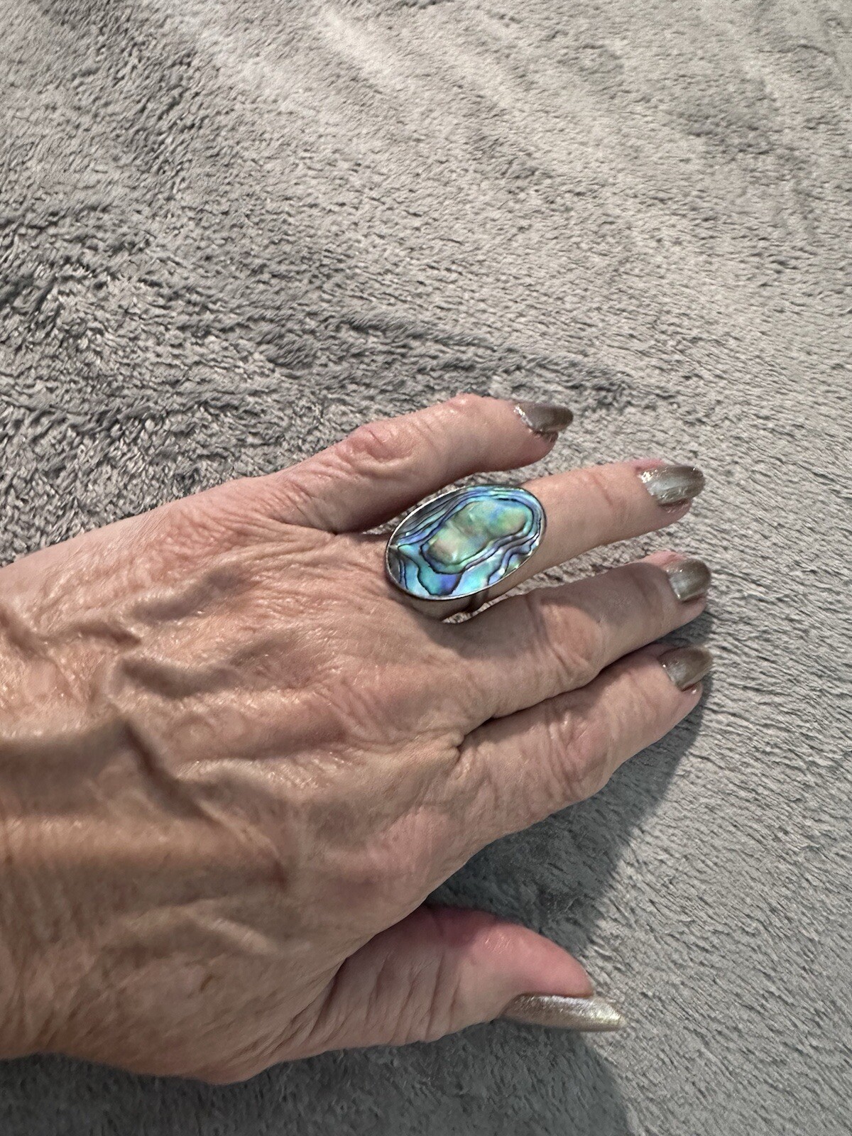 Abalone Shell 925 Ring Size Size 8 - image 1