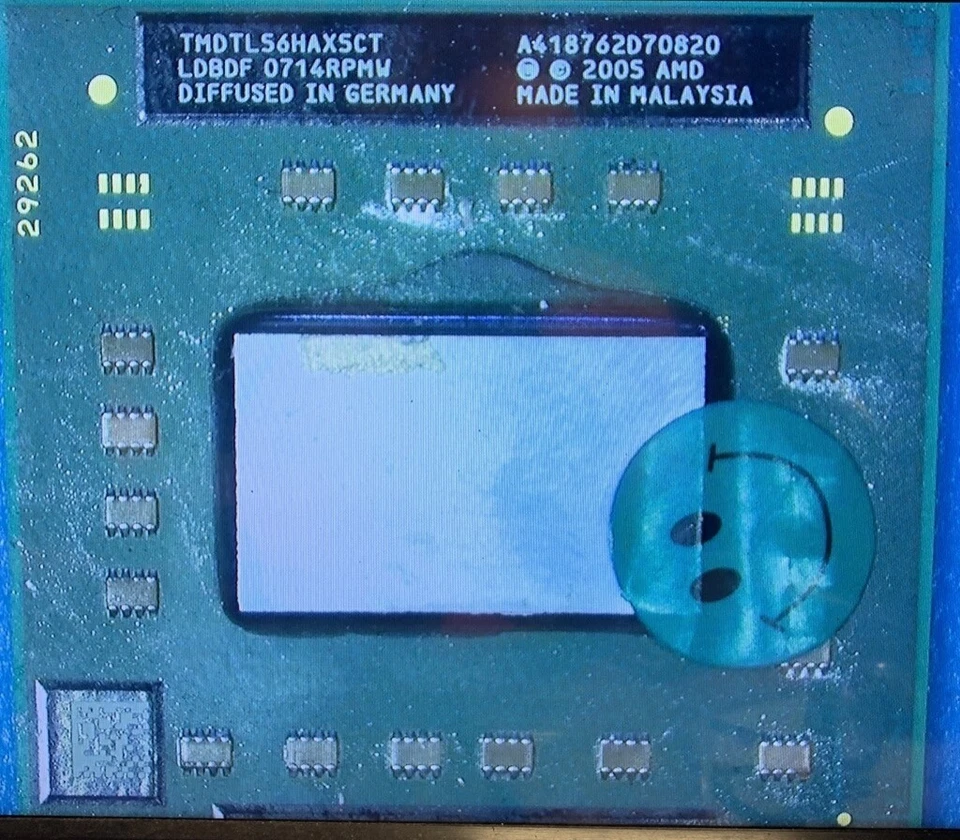 CPU AMD TURION 64 X2 1800 MHz TMDTL56HAX5CT  PROCESSORE TESTATO, VEDI FOTO - Immagine 3 di 4