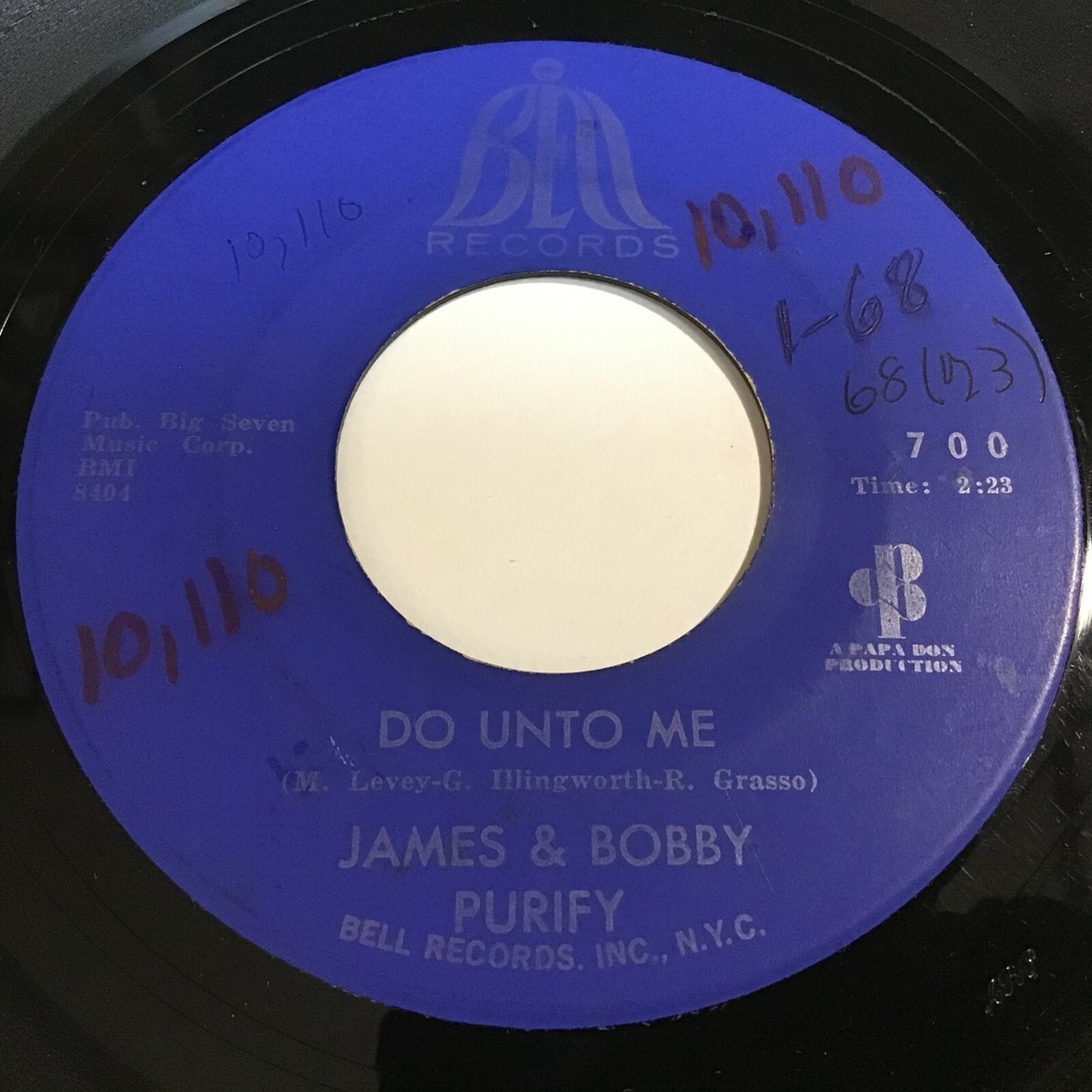 James & Bobby Purify - Do Unto Me / Everybody Needs Somebody