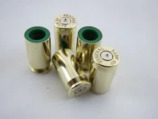 5 Bullet Tire Valve Stem Caps 45 ACP Shells Brass Case w/ Nickel Center
