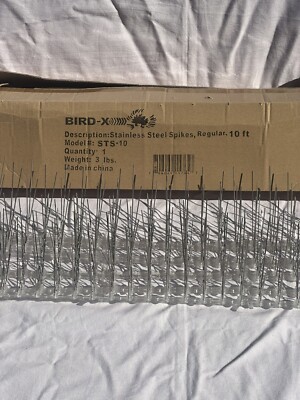 Bird-X Stainless Steel Spikes 10ft Model STS-10 New In Box