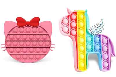 Pop Push Fidget Toy Bubble Sensory Stress Relief Kids Family Games Square Game