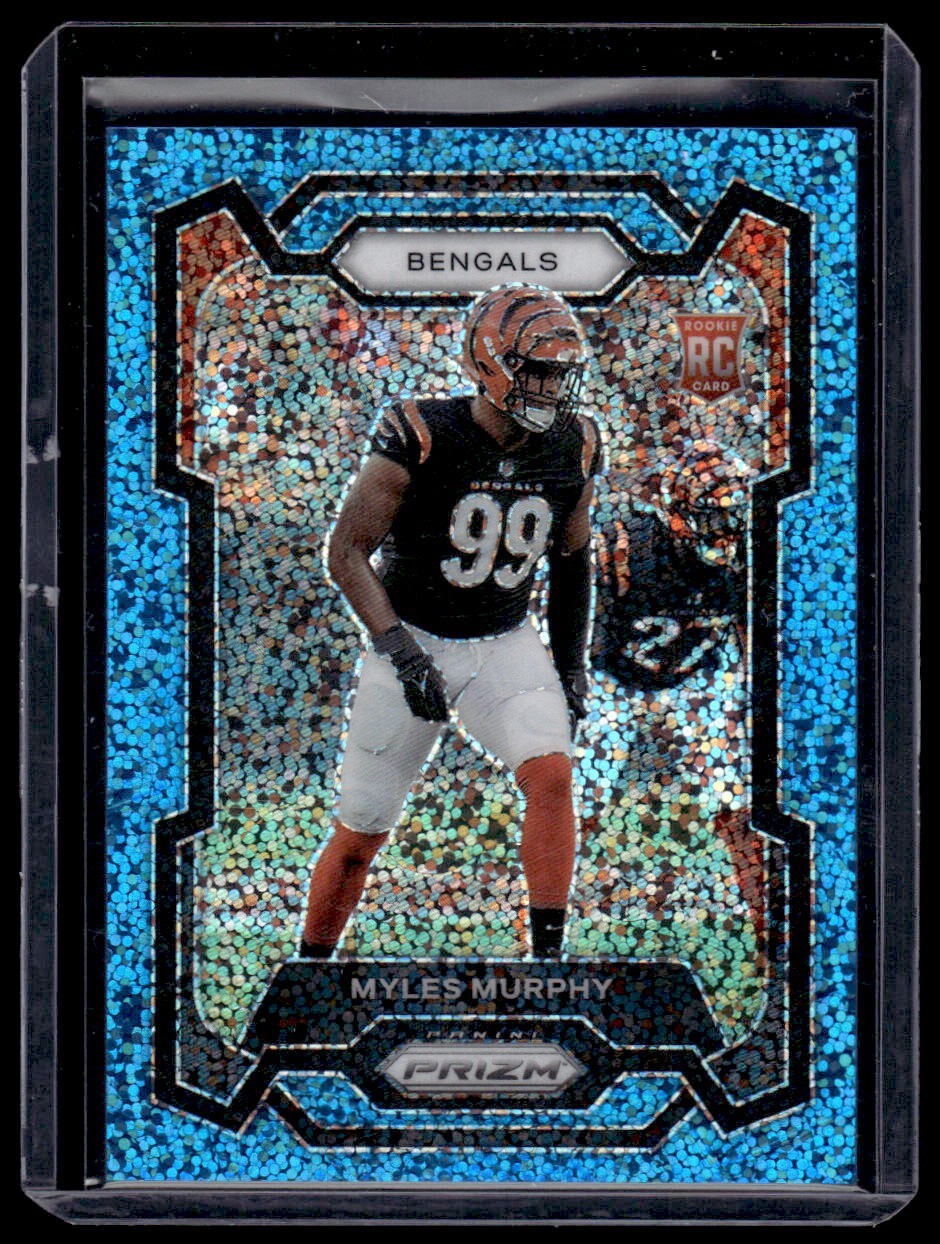 2023 Panini Prizm #320 Myles Murphy Blue Sparkle /96 RC