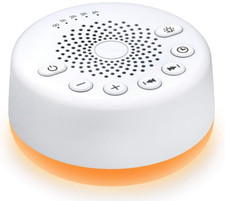 White Noise Sound Machine 25 Soothing Sounds, Night Light, Timer, USB/AC Powered