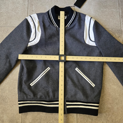 Yves Saint Laurent Paris VARSITY Bomber Teddy Jacket 44 NWT