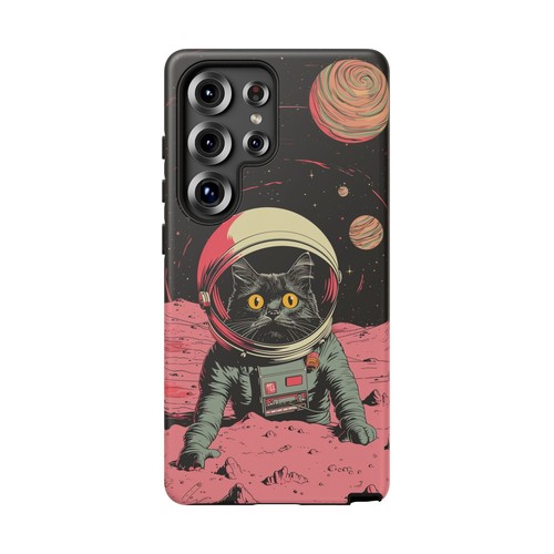 Astronaut Cat Space Kitty Retro - Phone Ink Cover Case for iPhone Galaxy Pixel - 第 195/278 張圖片