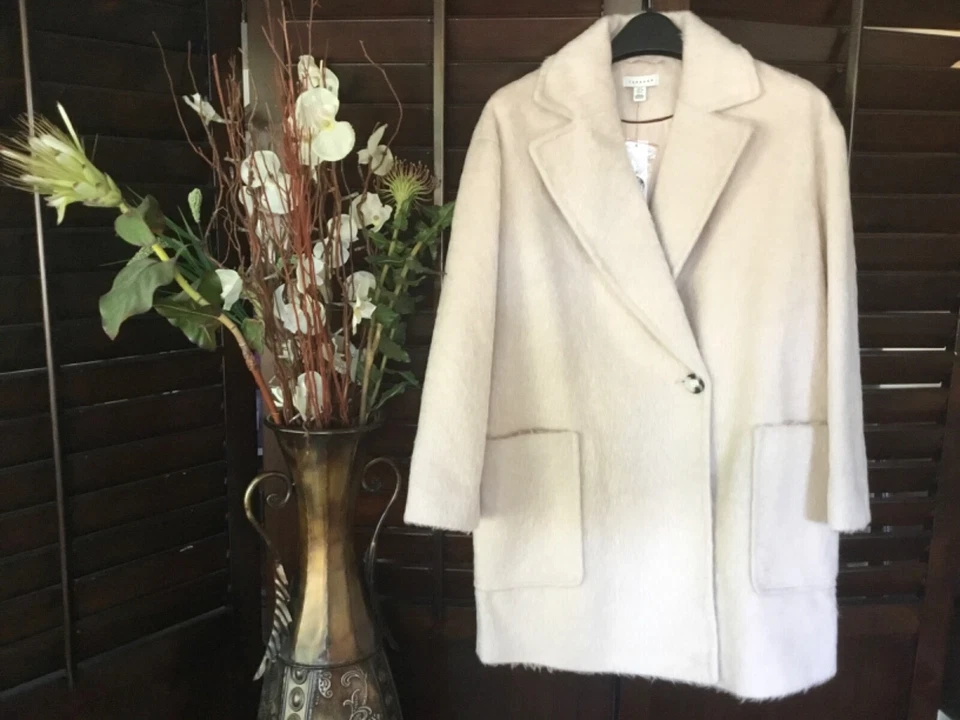 TOPSHOP Over Size Long Coat Size 4 , 6 US #595-Z - Image 3 of 4