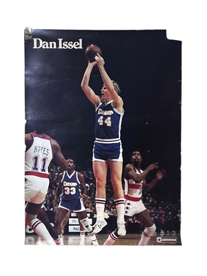 vintage dan issel denver nuggets converse basketball poster 70s