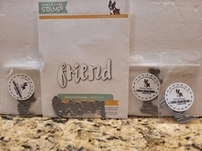 Simon Says Stamp Painted "Thanks" "Hugs" "Hello" Friend" Cutting Die Set of 4