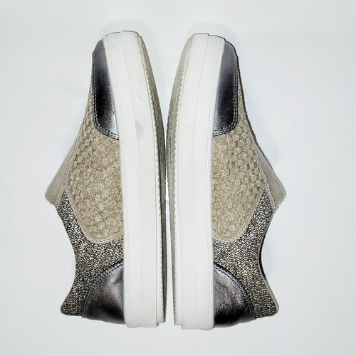 BM Bernie Mev Woven Gold Pewter Slip On Comfort Sneaker Loafers Wms 40EU 9US - Picture 16 of 21