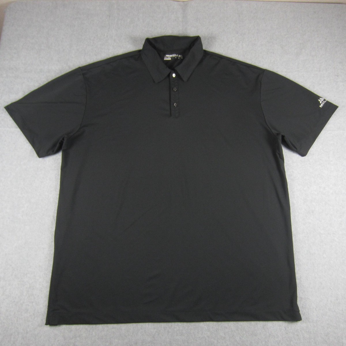 Nike Golf Polo Shirt Mens XXL Black Dri Fit Lightweight Short Sleeve Logo