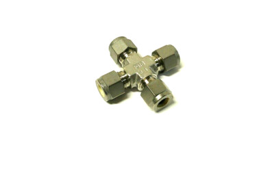 DUOLOK TUBE UNION CROSS 3/8'' TUBE OD 316SS INSTRUMENT TUBE FITTING