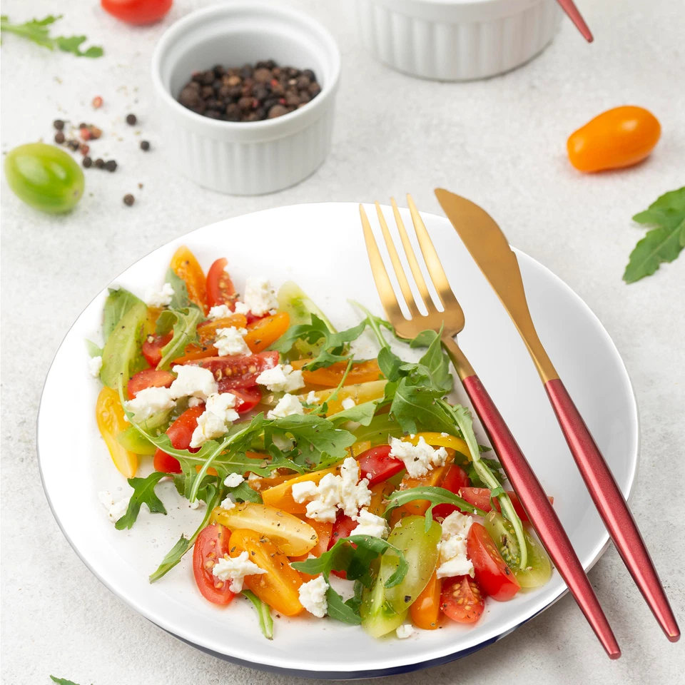 Paquete de 4 tazones de pasta de porcelana ensaladera de cerámica tazón grande para servir cocina azul Foto 4 de 4