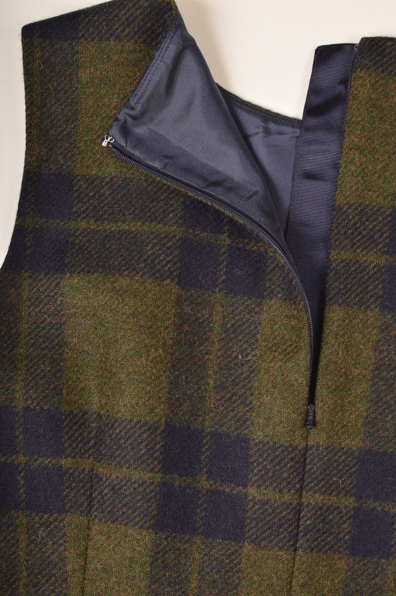 Hobbs London::ワンピース:UK18[RESALE] Hobbs London Tweed Wool Plaid Sleeveless Smart Dress KARP01