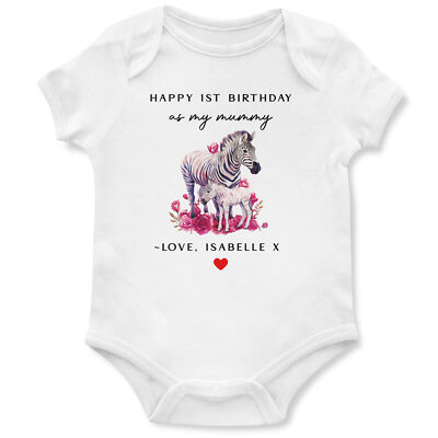 1. Geburtstag als meine Mama personalisierter Strampler Geburtstagsgeschenk für Mama