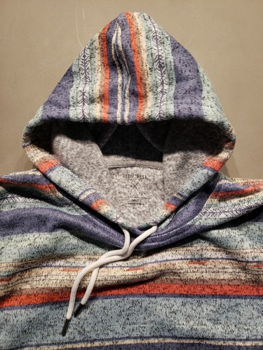 Felpa donna Depart West pullover azteco con cappuccio taglia small pile poliestere super morbido - Foto 8 di 10