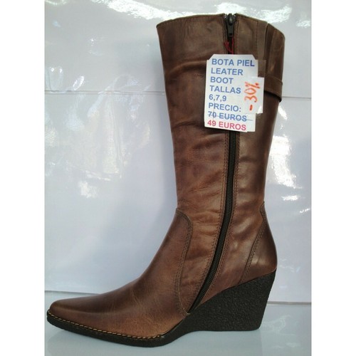 Botas altas de piel con cuña muy baratas producto para mujer | eBay