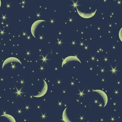 Mond und Sterne 100% Baumwollstoff 0,5m Stoff Kinderstoff