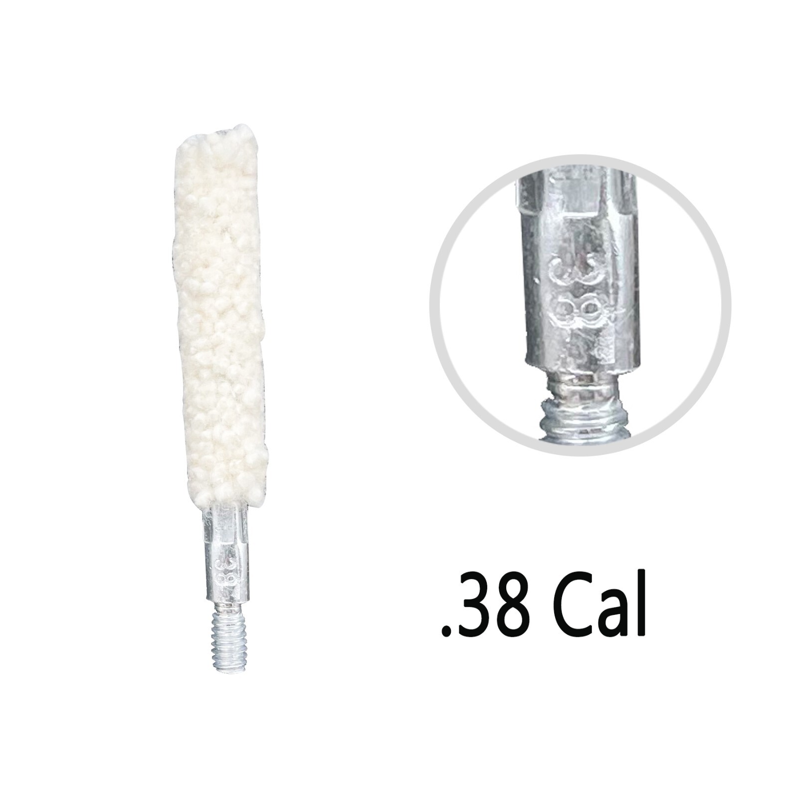 5 Pieces Gun Cleaning Mop Bore Cotton Mop Brush for 12GA, .22 Cal, .17