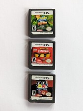 Lot Of 3 Nintendo DS Games Sponge Bob Globs Doom Battles Ninjago M&M Kart Racing
