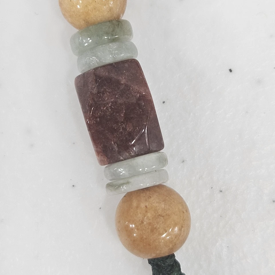 Jade Bracelet Handmade Adjustable Natural Real Crystal Healing Chakra Multi New - Image 4 of 4