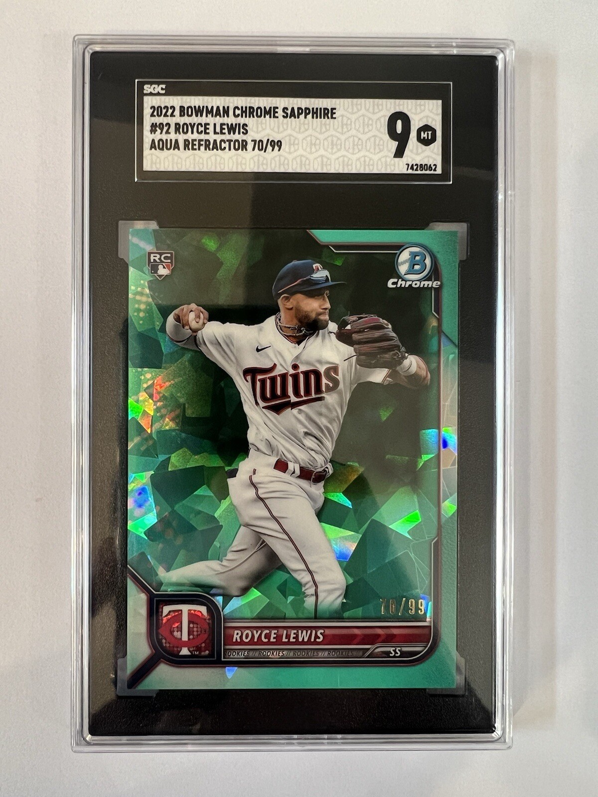 2022 Bowman Chrome Sapphire Edition - Aqua #92 Royce Lewis /99 (RC) Minnesota