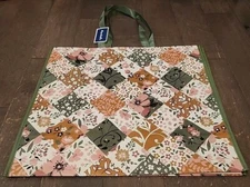 Marshalls - Patterned Floral- Large Reusable Shopping Tote Bag - Eco Friendly