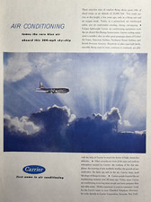 1954 Carrier Air Conditioning First Name Airline Light Weight Plane VTG Print Ad