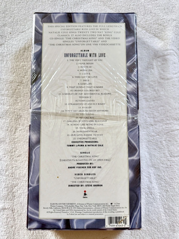 NATALIE COLE CD VHS SPECIAL EDITION SEALED LONGBOX UNFORGETTABLE CHRISTMAS SET Foto 3 de 4