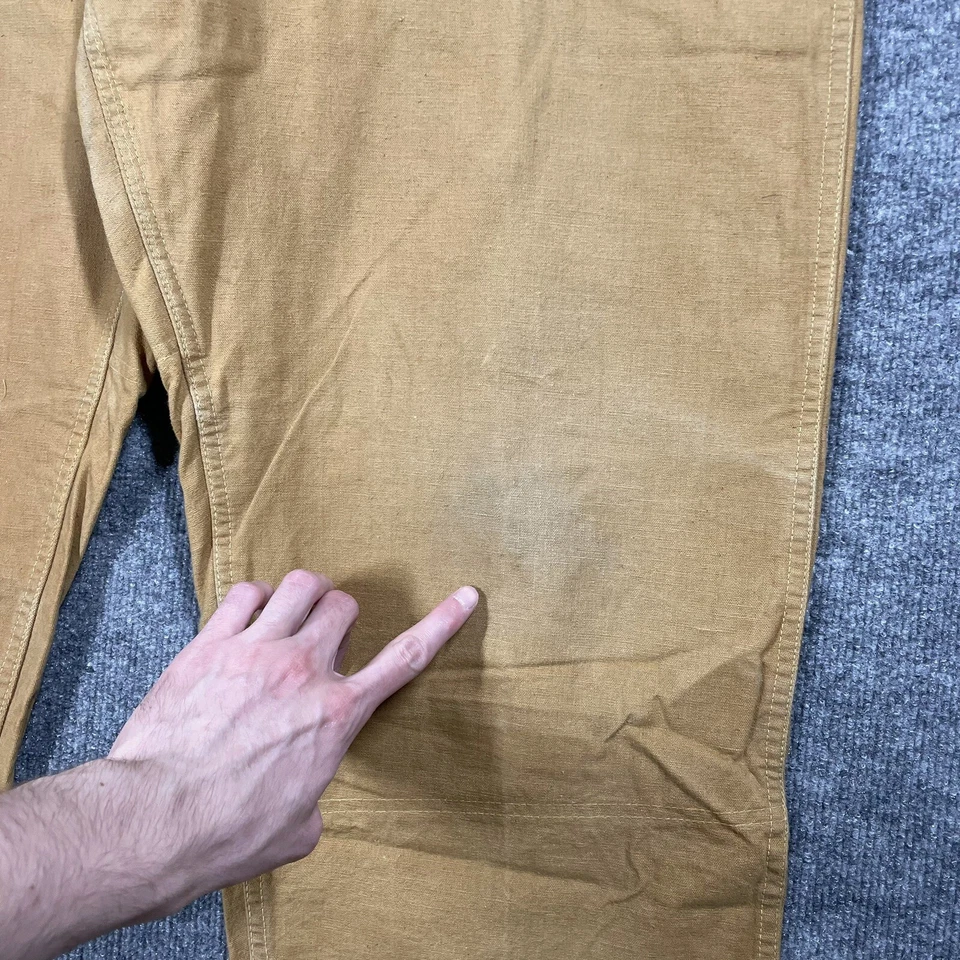 Pantalones de caza de lona pelirroja vintage años 60 talla 42x29 pato algodón garra 42 cremallera Foto 4 de 4