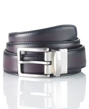 $119 Club Room Men Brown Black Leather Strap Reversible-Buckle Dress Belt 42