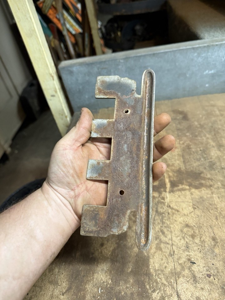 Antique Old Piano Foot Pedal Action Backplate Ornate Cast Iron Chrome ...